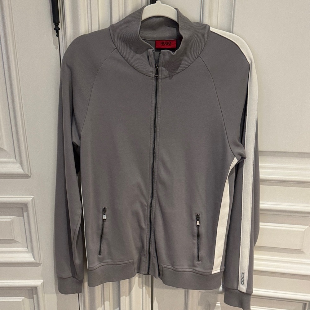 Hugo Boss Gray Zip-Up Jacket